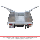 Adjustable Toolbox Rear Ladder Racks (pair)